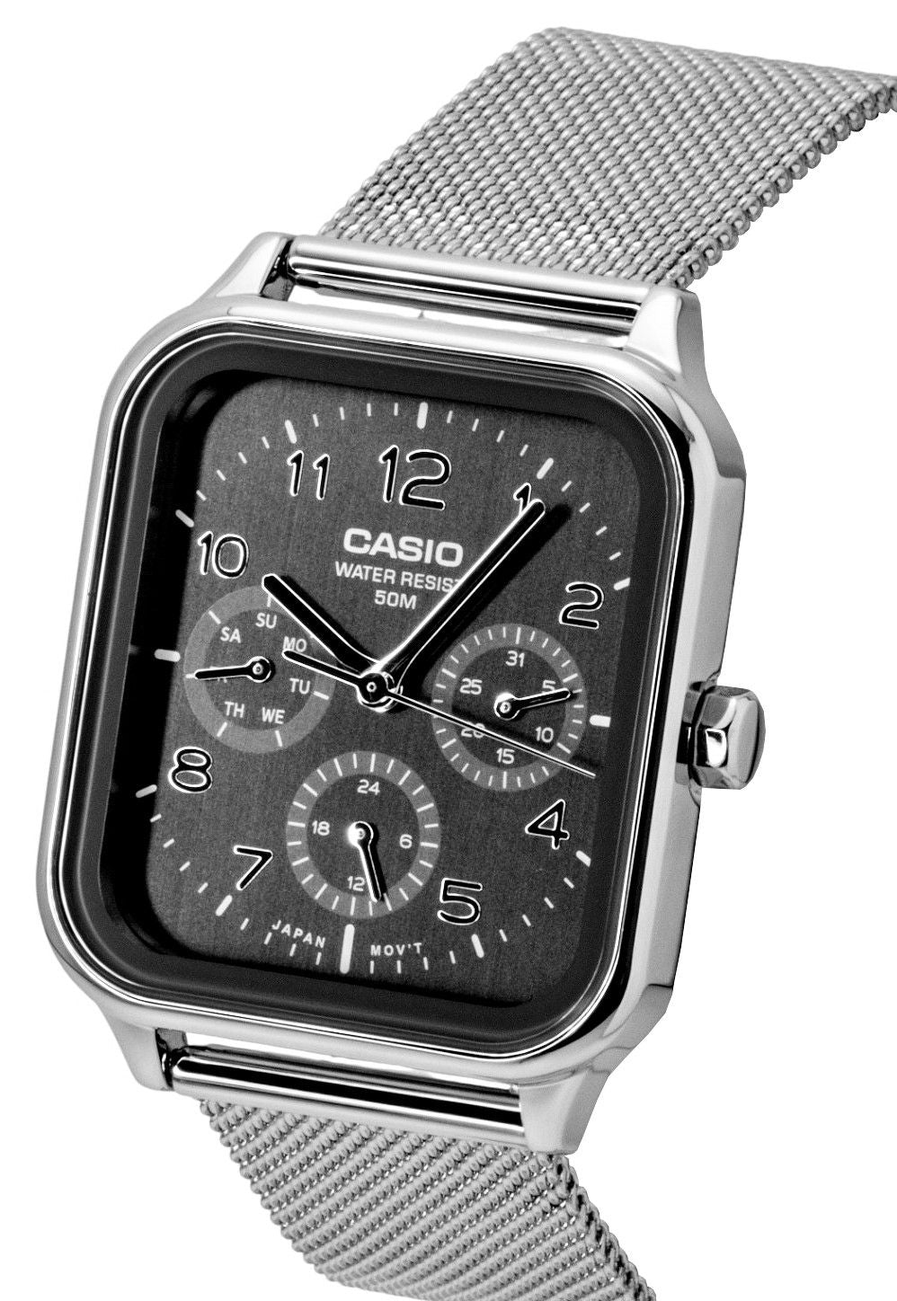 Casio Standard Analog Stainless Steel Grey Dial Quartz MTP-M306M-8AV Men's Watch