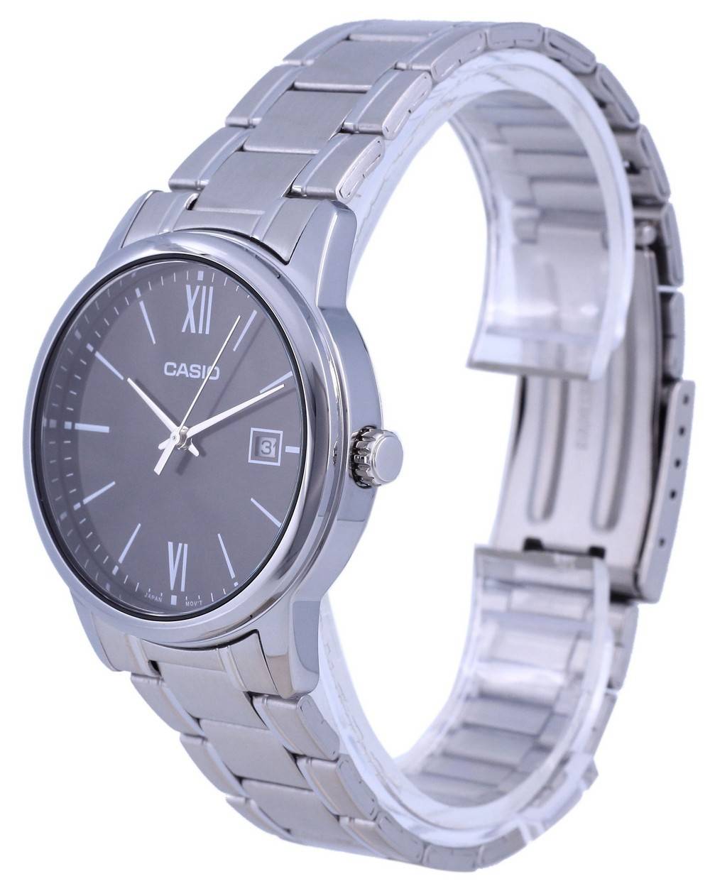 Casio Black Dial Stainless Steel Analog Quartz MTP-V002D-1B3 MTPV002D-1 Men's Watch