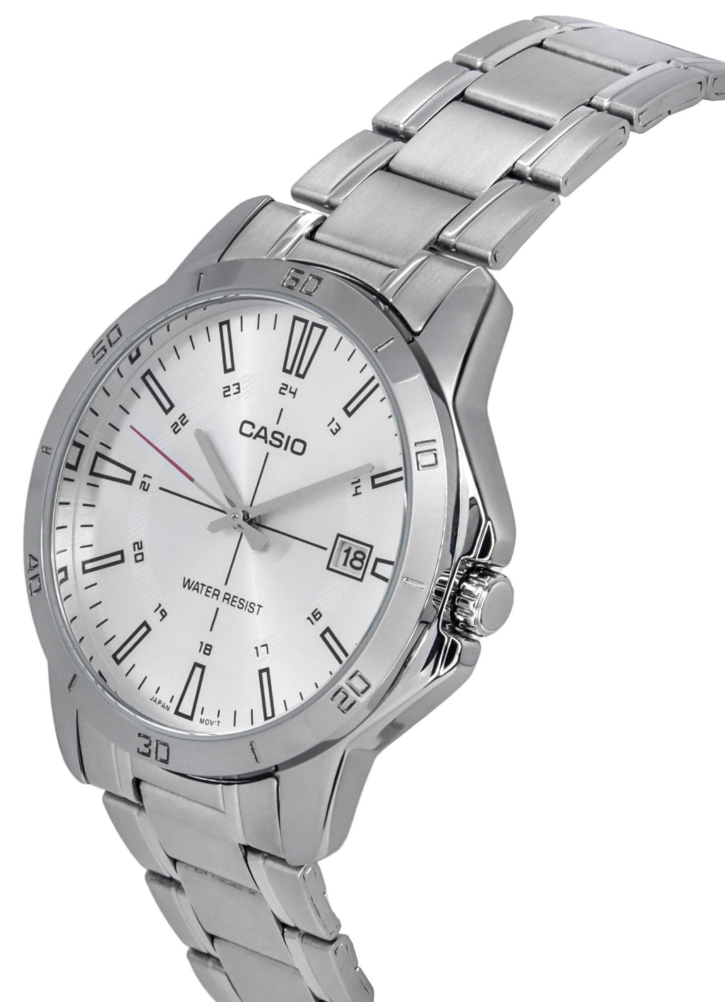 Casio Standard Analog Stainless Steel Silver Dial Quartz MTP-V004D-7C Men's Watch
