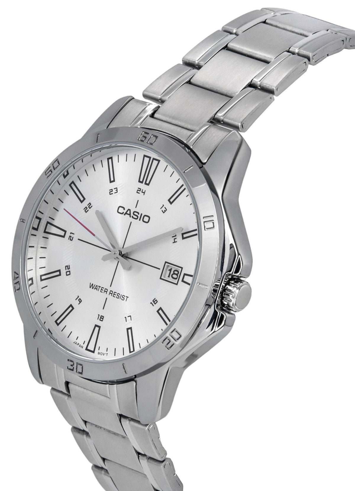 Casio Standard Analog Stainless Steel Silver Dial Quartz MTP-V004D-7C Men's Watch