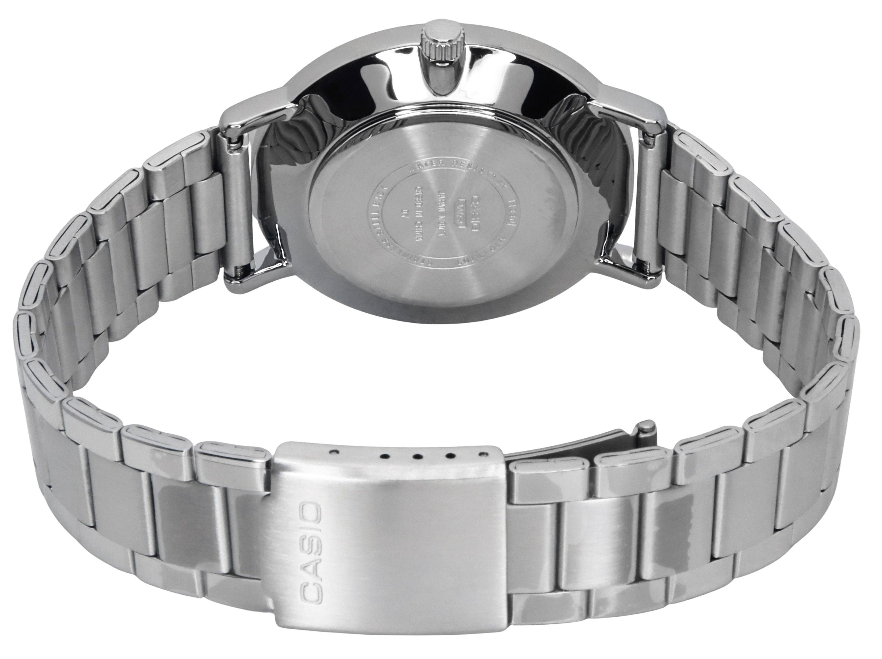 Casio Standard Analog Stainless Steel Black Dial Quartz MTP-VT03D-1B Men's Watch