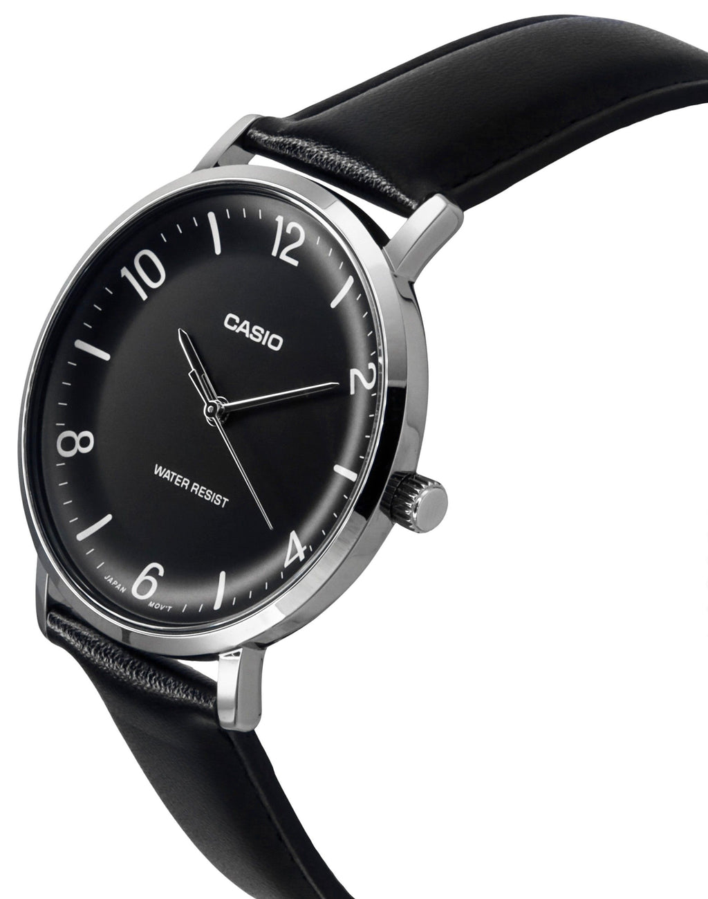 Casio Standard Analog Leather Strap Black Dial Quartz MTP-VT03L-1B Men's Watch
