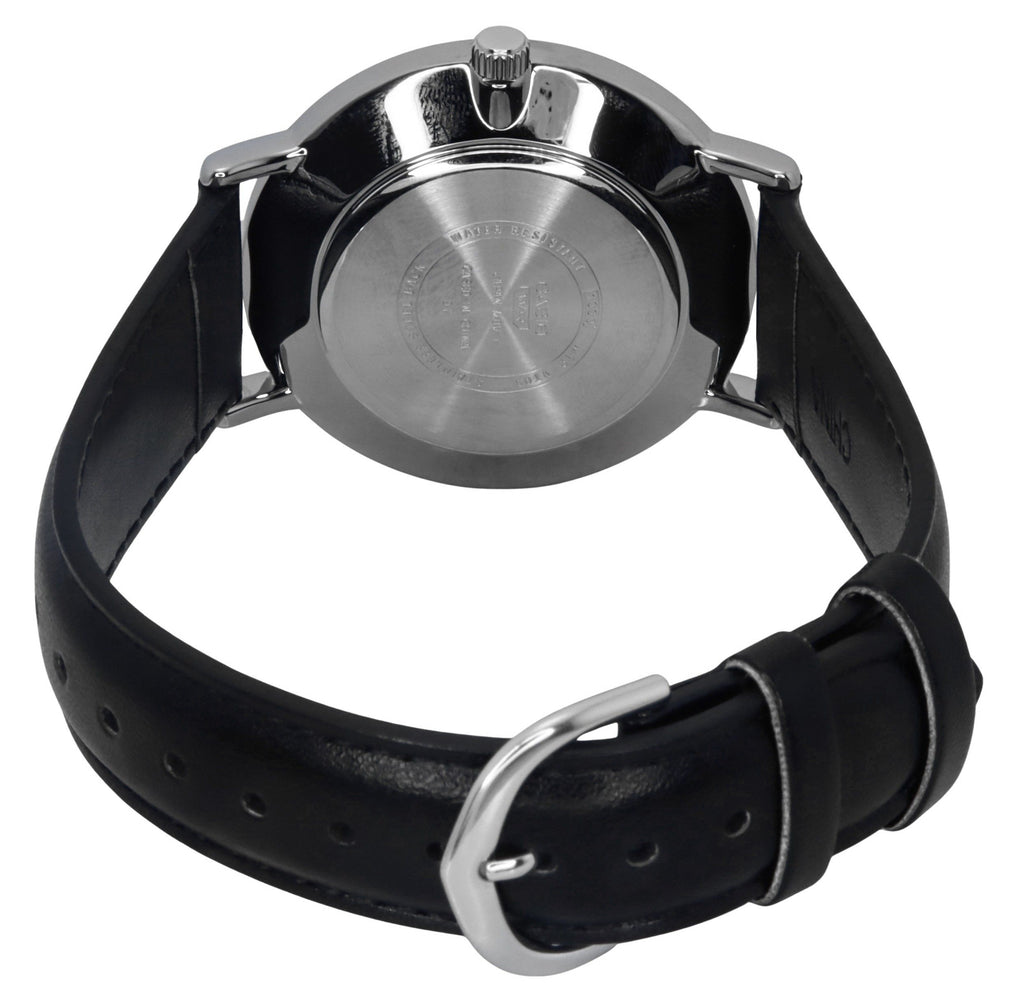 Casio Standard Analog Leather Strap Black Dial Quartz MTP-VT03L-1B Men's Watch