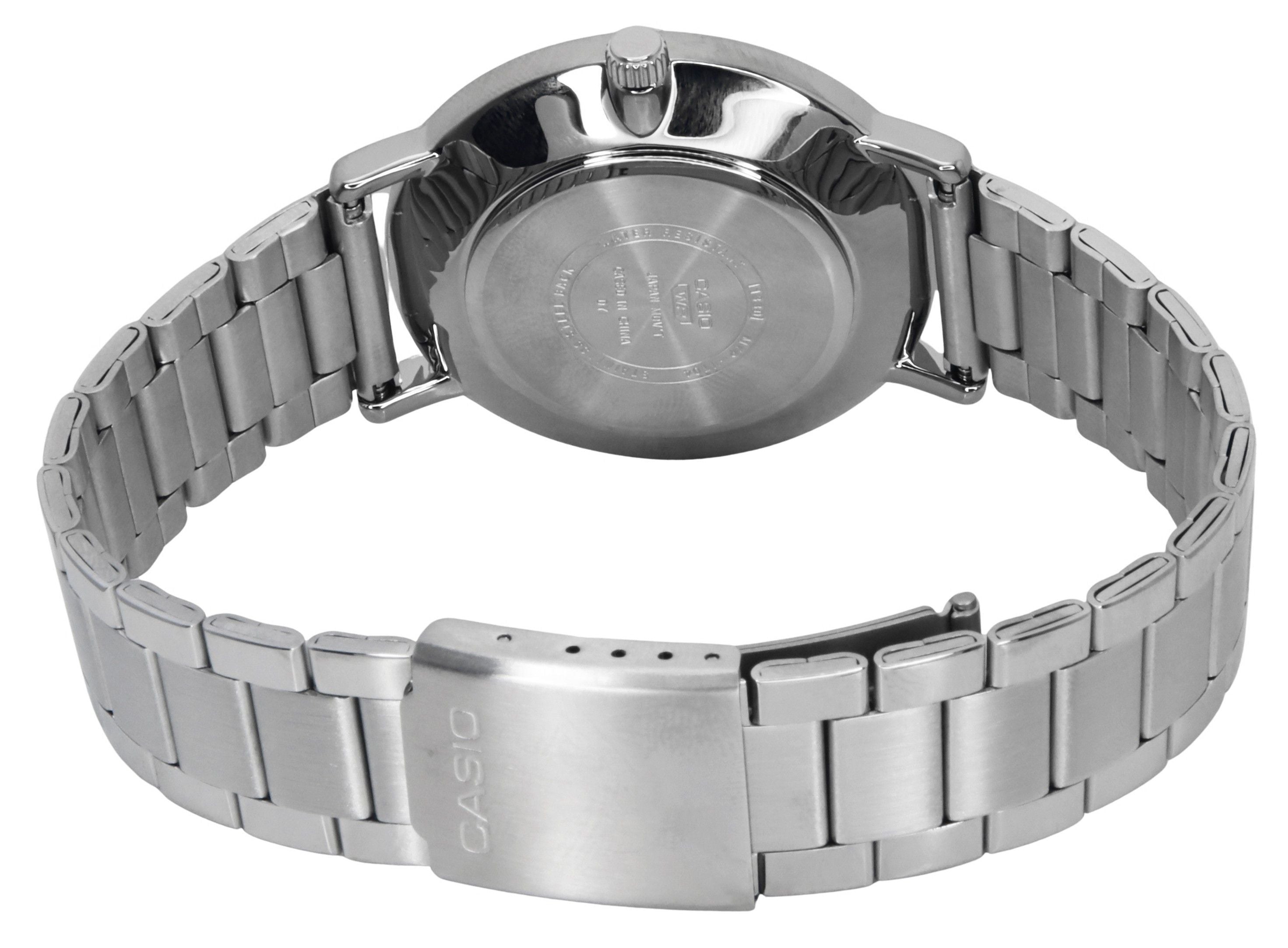 Casio Standard Analog Stainless Steel Black Dial Quartz MTP-VT04D-1E Men's Watch