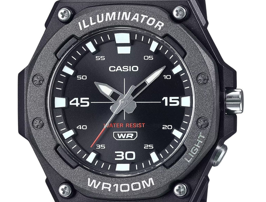 Casio Standard Analog Resin Strap Black Dial Quartz MW-620H-1AV 100M Men's Watch