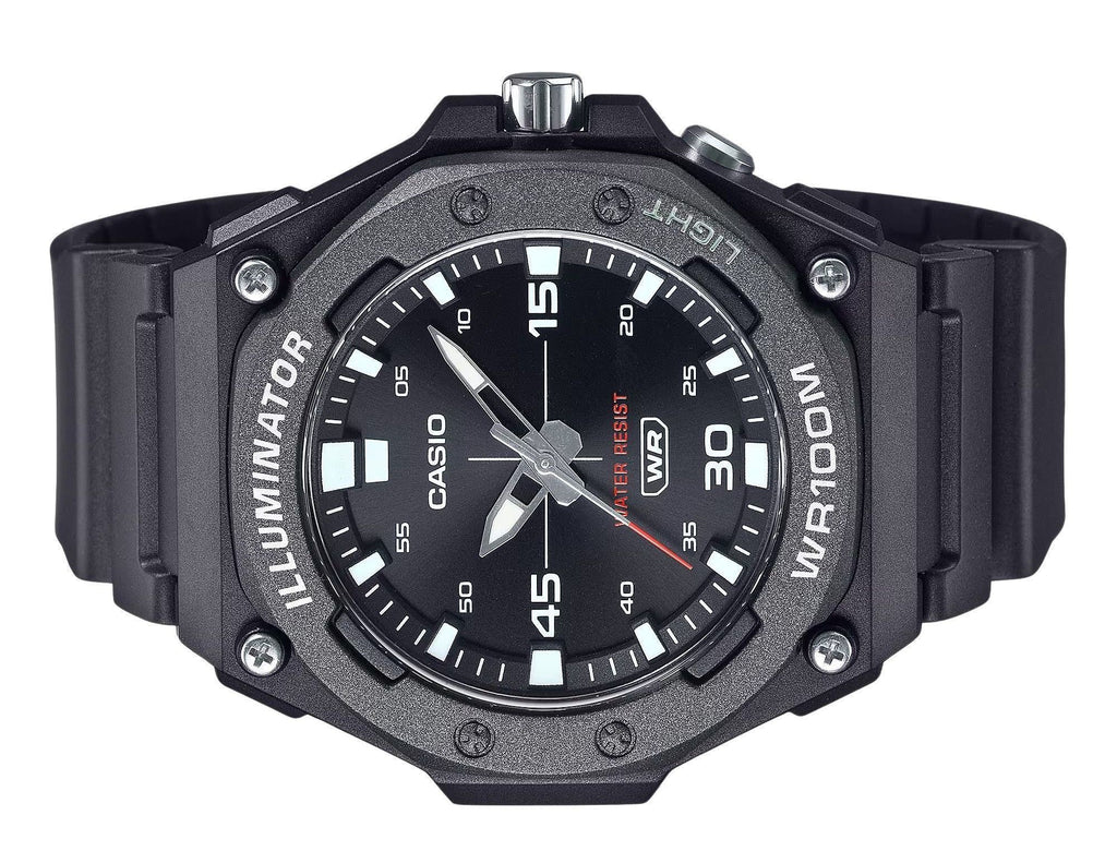 Casio Standard Analog Resin Strap Black Dial Quartz MW-620H-1AV 100M Men's Watch