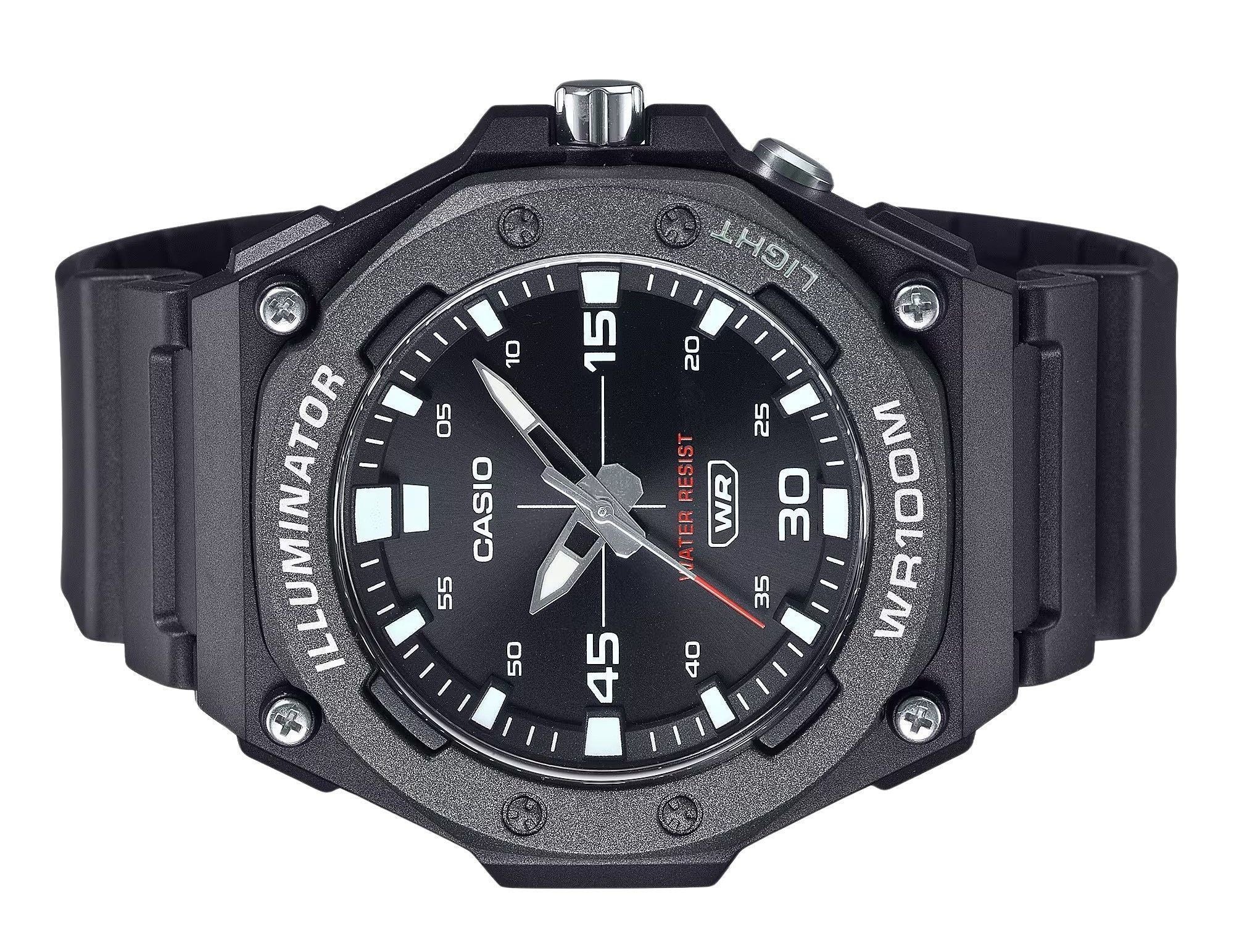 Casio Standard Analog Resin Strap Black Dial Quartz MW-620H-1AV 100M Men's Watch