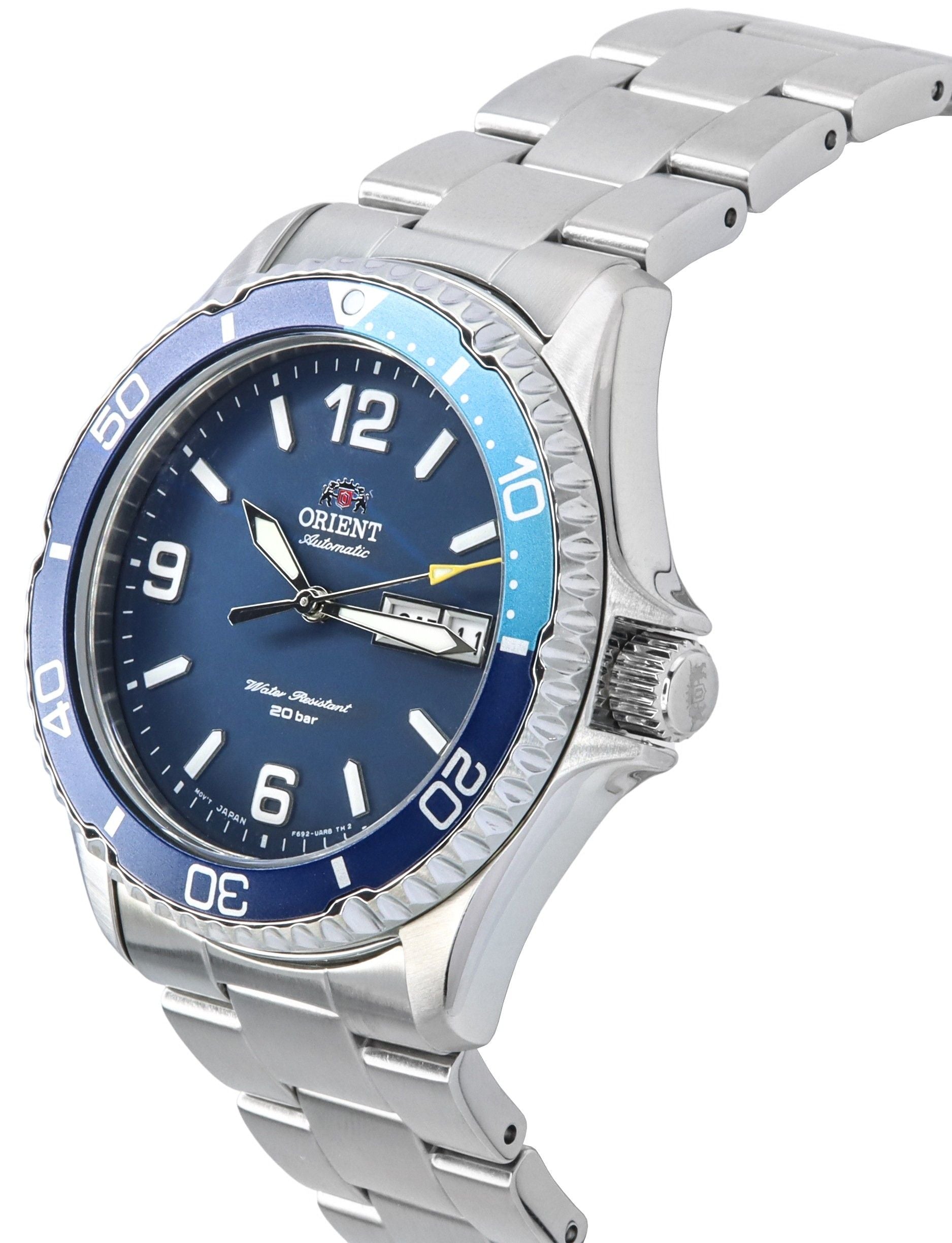 Orient Sports Kamasu Mako III Stainless Steel Blue Dial Automatic Diver's RA-AA0818L19B RA-AA0818L39B 200M Men's Watch