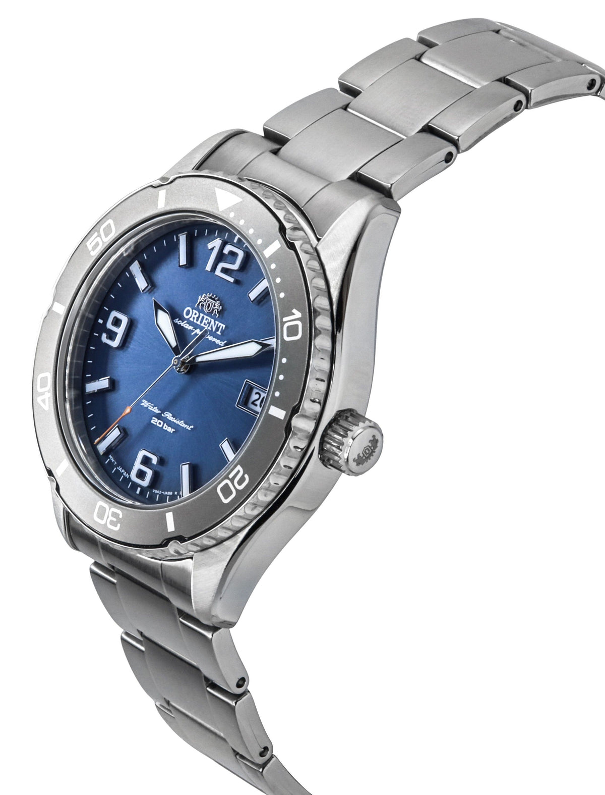 Orient Mako III Stainless Steel Blue Dial Solar Diver's RA-WJ0002L 200M Men's Watch
