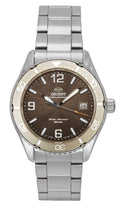 Orient Mako III Stainless Steel Brown Dial Solar Diver's RA-WJ0004Y 200M Men's Watch