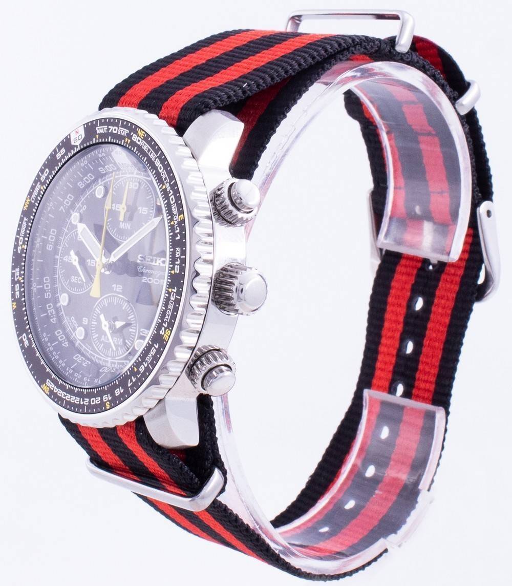 Seiko Pilot's Flight SNA411P1-VAR-NATO3 Quartz Chronograph 200M Men's Watch