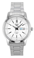 Seiko 5 Stainless Steel Silver Dial 21 Jewels Automatic SNKM83J1 Men's Watch