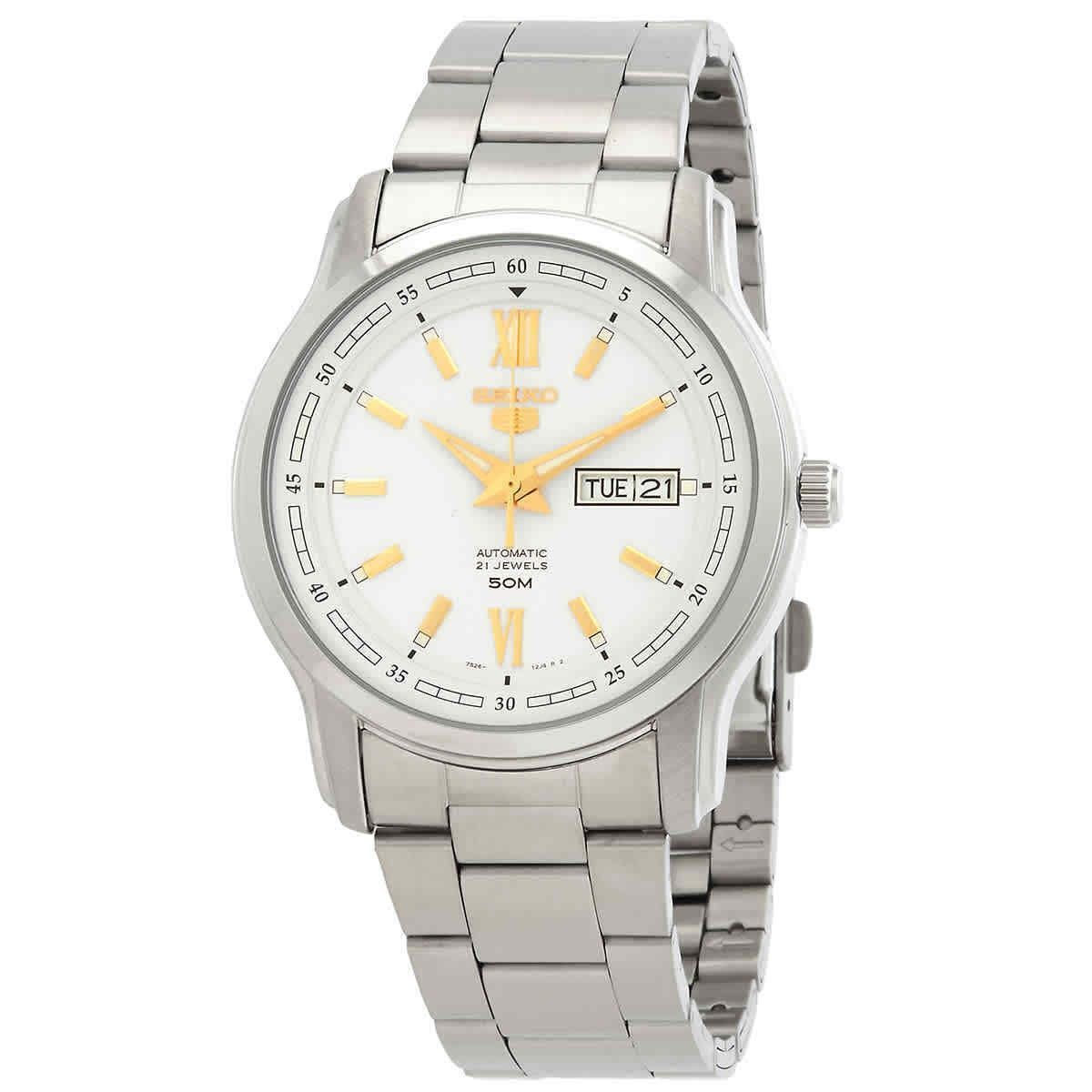 Seiko 5 Automatic White Dial SNKP15 SNKP15K1 SNKP15K Men's Watch
