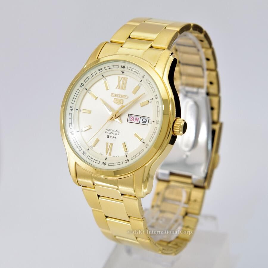 Seiko 5 Automatic Gold Tone Dial SNKP20 SNKP20K1 SNKP20K Men's Watch