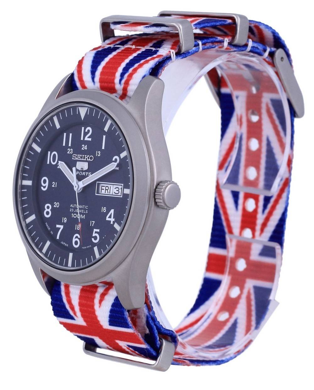Seiko 5 Sports Automatic Polyester SNZG11J1-var-NATO28 100M Men's Watch