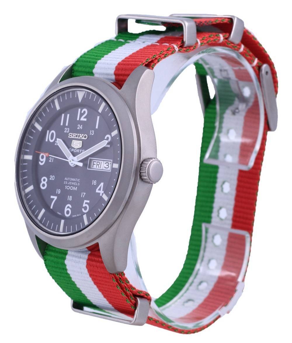 Seiko 5 Sports Automatic Polyester SNZG11K1-var-NATO23 100M Men's Watch