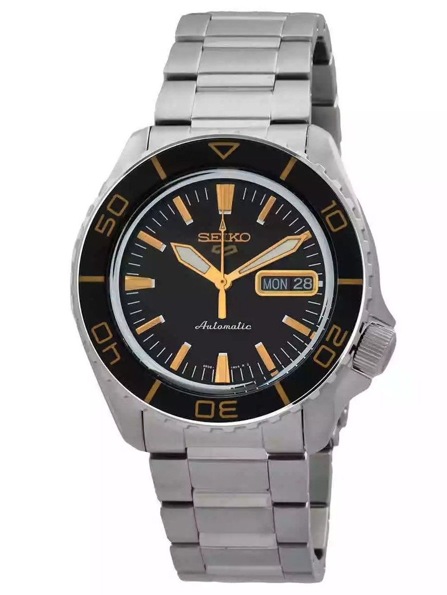 Seiko 5 Sports SKX Series Stainless Steel Black Sunray Dial Automatic SRPK99K1 100M Men's watch
