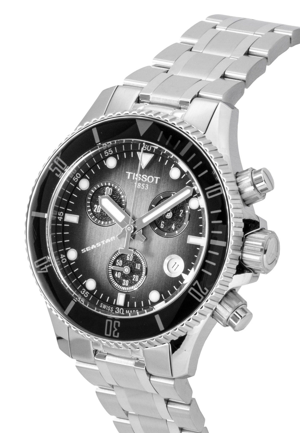 Tissot Seastar 1000 Chronograph Stainless Steel Black Dial Quartz Diver's T120.217.11.061.00 300M Men's Watch