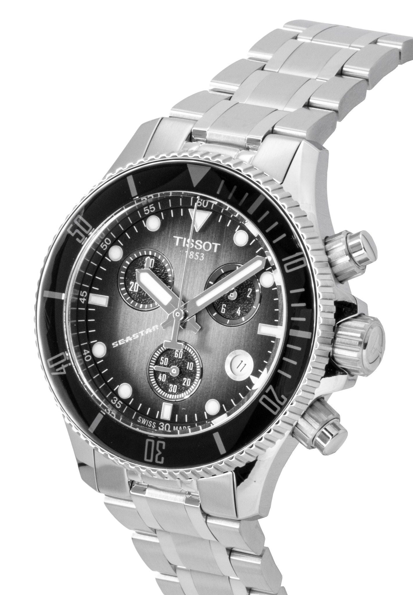 Tissot Seastar 1000 Chronograph Stainless Steel Black Dial Quartz Diver's T120.217.11.061.00 300M Men's Watch