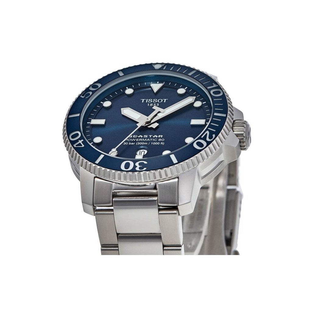 Tissot Seastar 1000 Professional Powermatic 80 Blue Dial Diver's T120.407.11.041.03 T1204071104103 300M Men's Watch