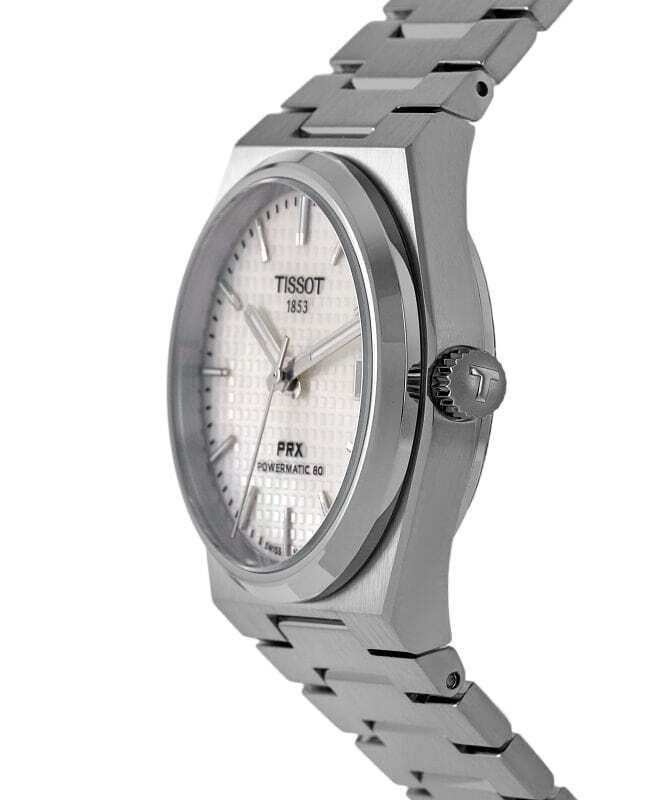 Tissot PRX T-Classic Powermatic 80 White Mother Of Pearl Dial Automatic T137.207.11.111.00 100M Unisex Watch