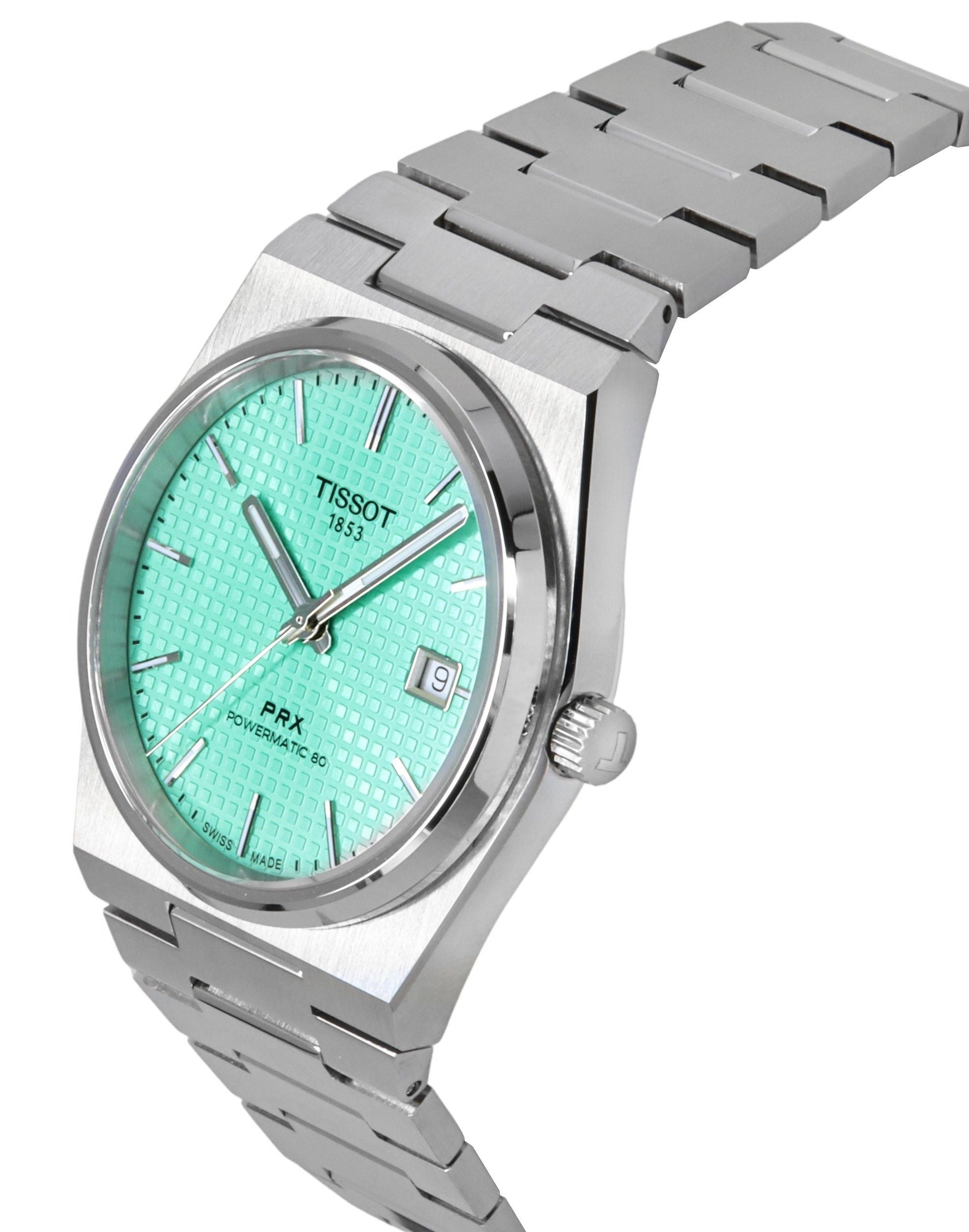 Tissot PRX Powermatic 80 Stainless Steel Light Green Dial Automatic T137.407.11.091.01 100M Men's Watch