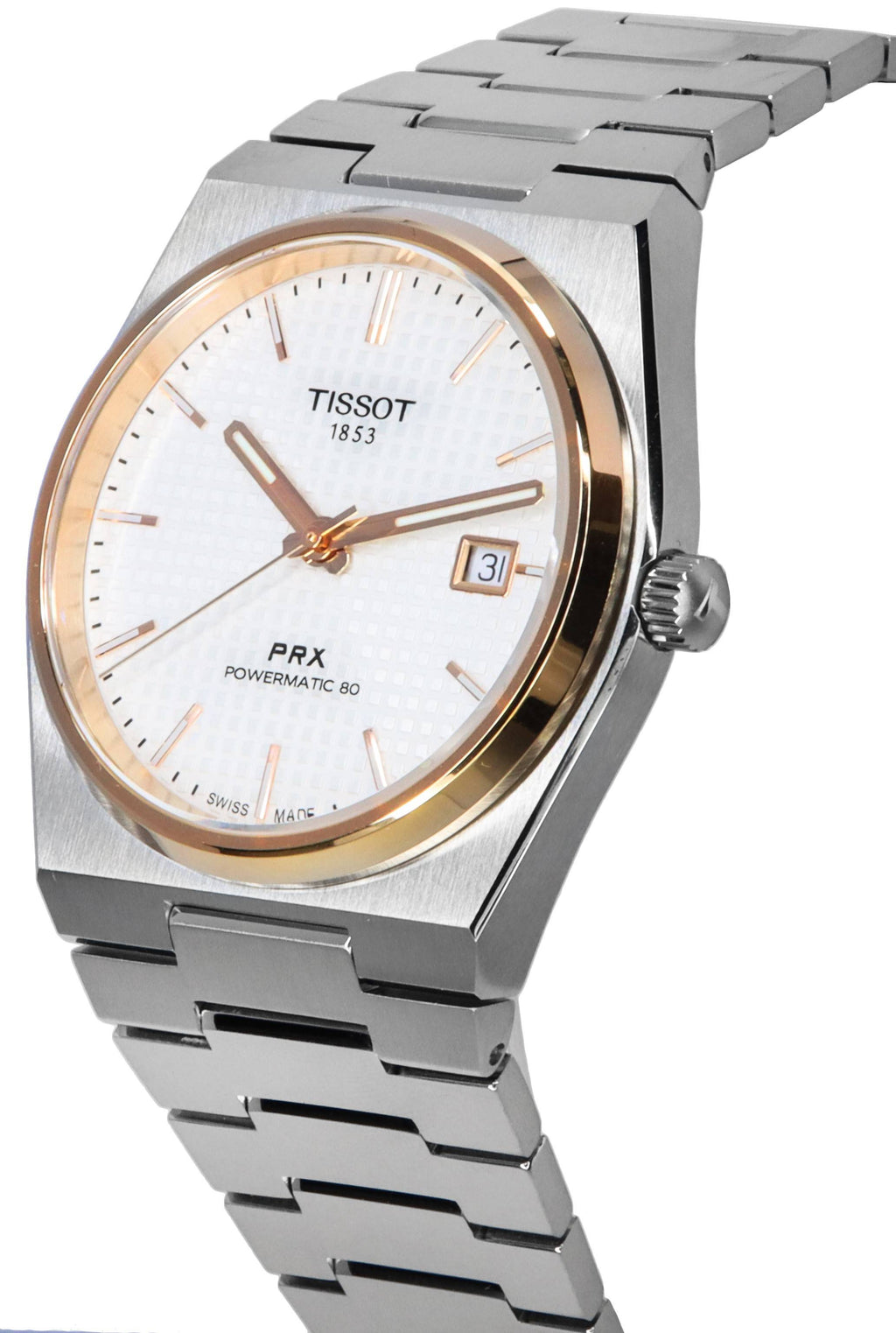 Tissot PRX T-Classic Powermatic 80 Silver Dial T137.407.21.031.00 T1374072103100 100M Men's Watch