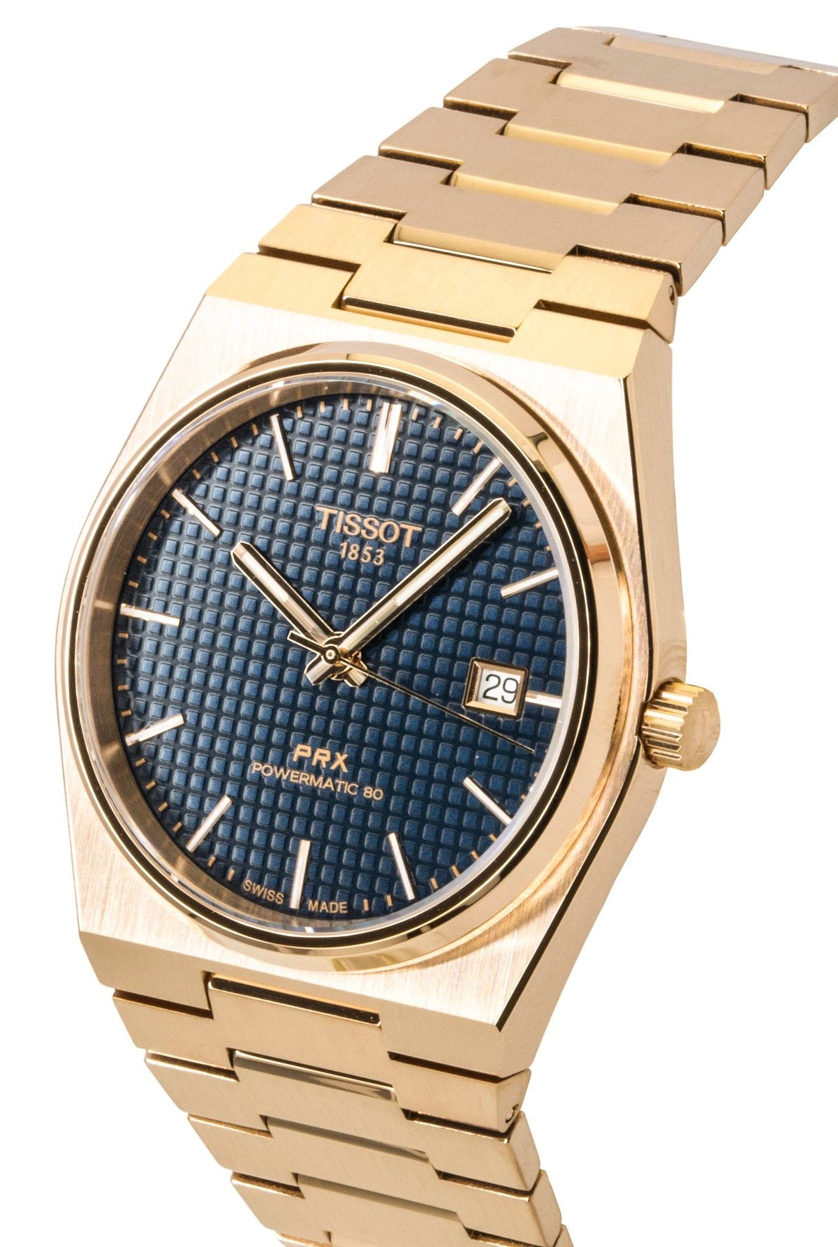 Tissot PRX Rose Gold Stainless Steel Blue Dial Automatic T137.407.33.041.00 100M Men's Watch