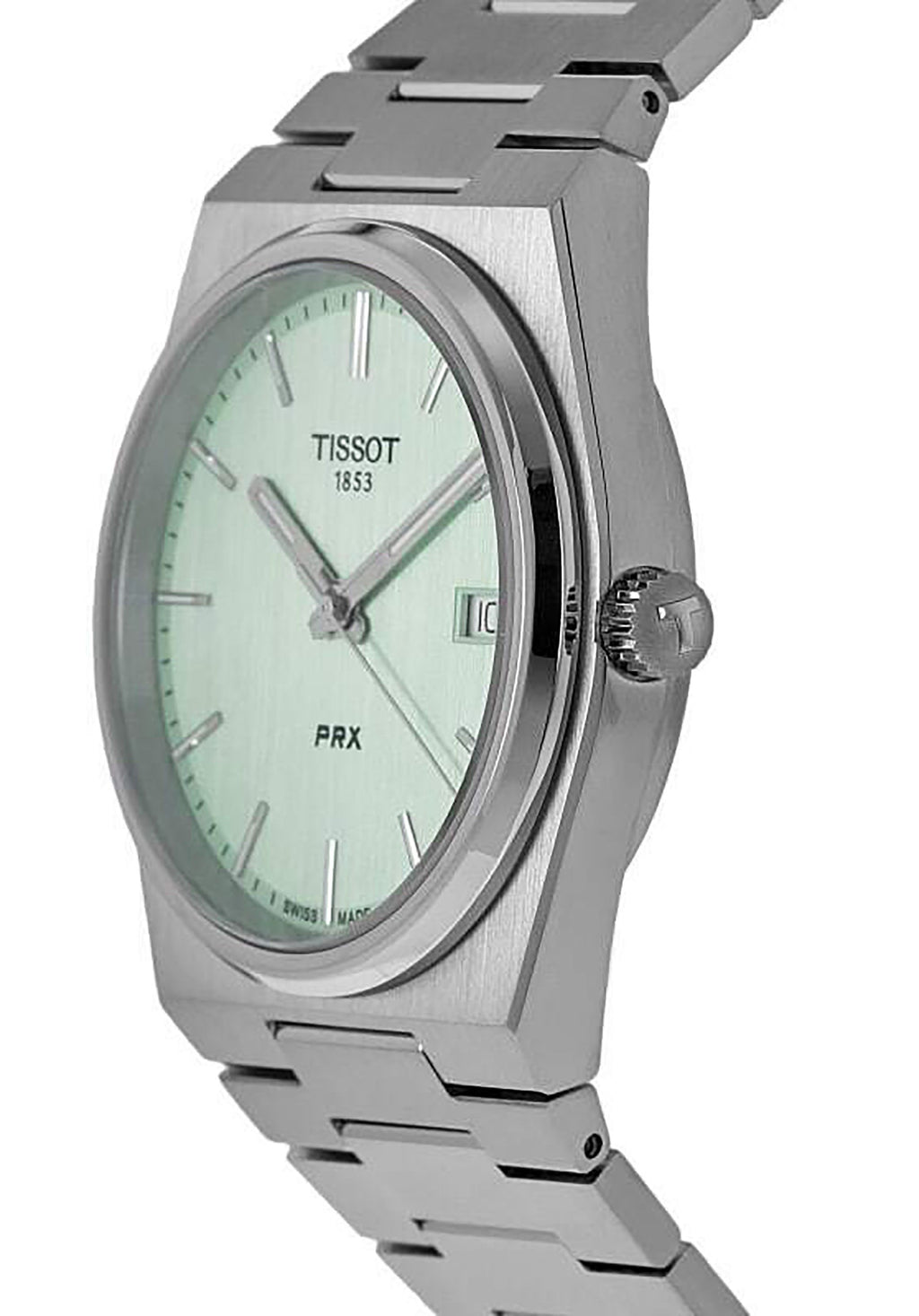 Tissot T-Classic PRX Stainless Steel Light Green Dial Quartz T137.410.11.091.01 100M Unisex Watch
