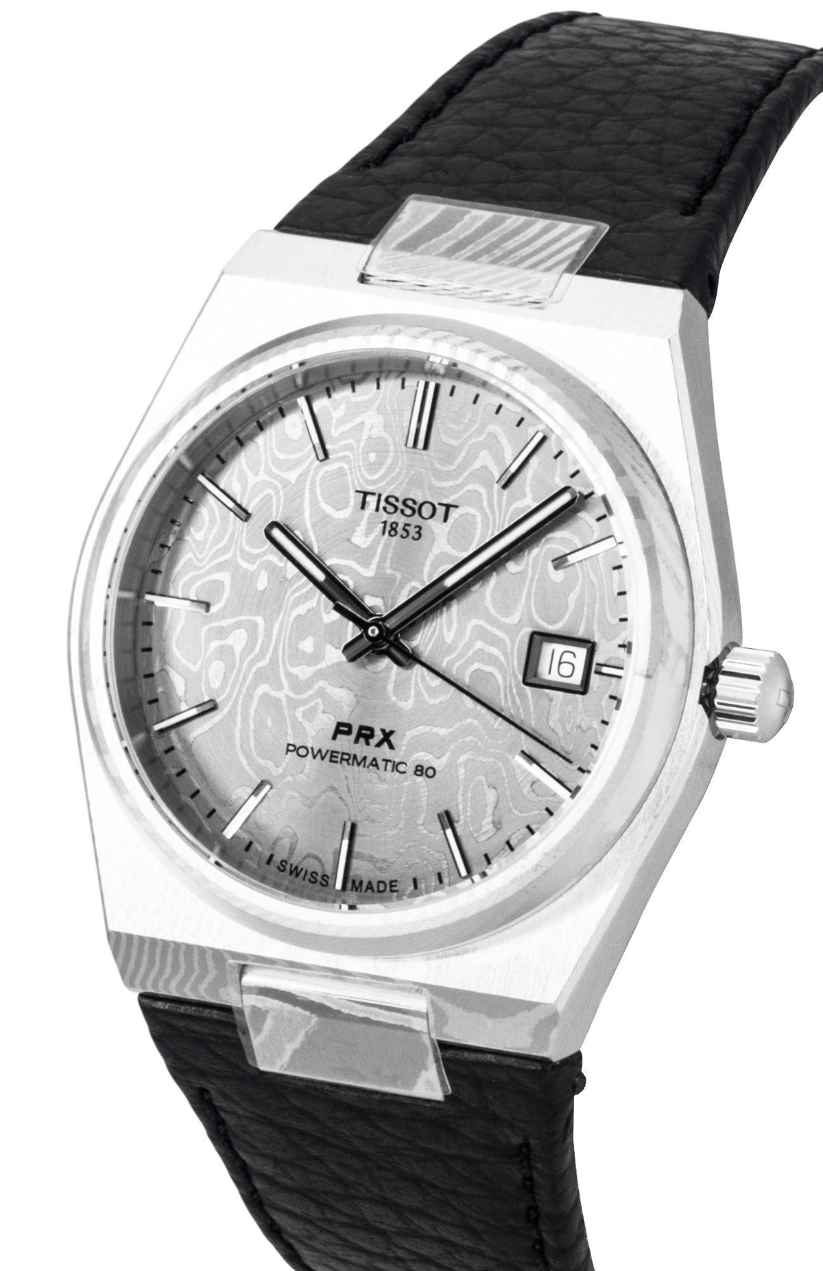 Tissot PRX Damascus Steel Synthetic Strap Grey Dial Automatic T137.807.96.081.00 100M Men's Watch