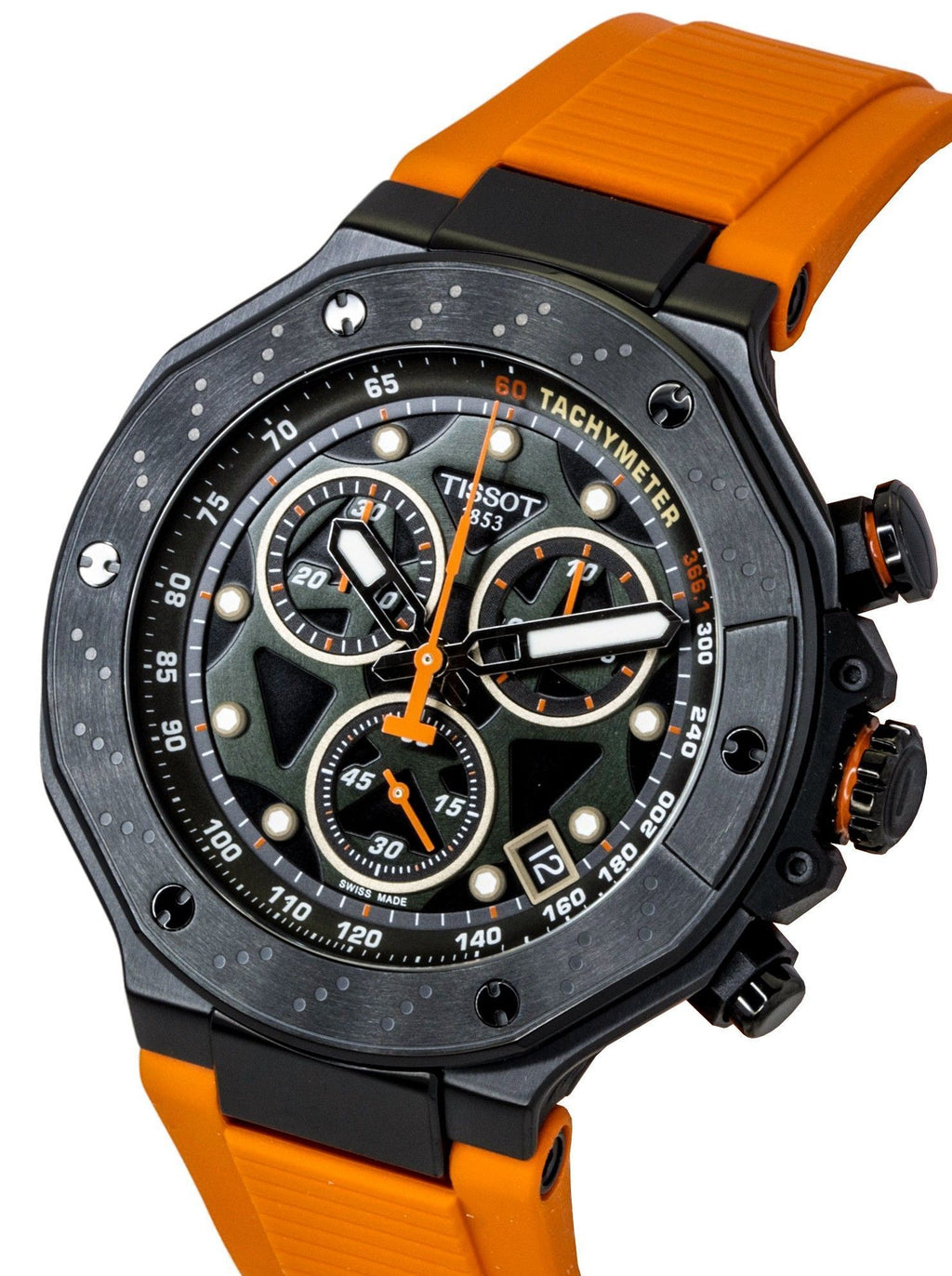 Tissot T-Race Chronograph Synthetic Strap Black Dial Quartz T141.417.37.051.02 100M Men's Watch