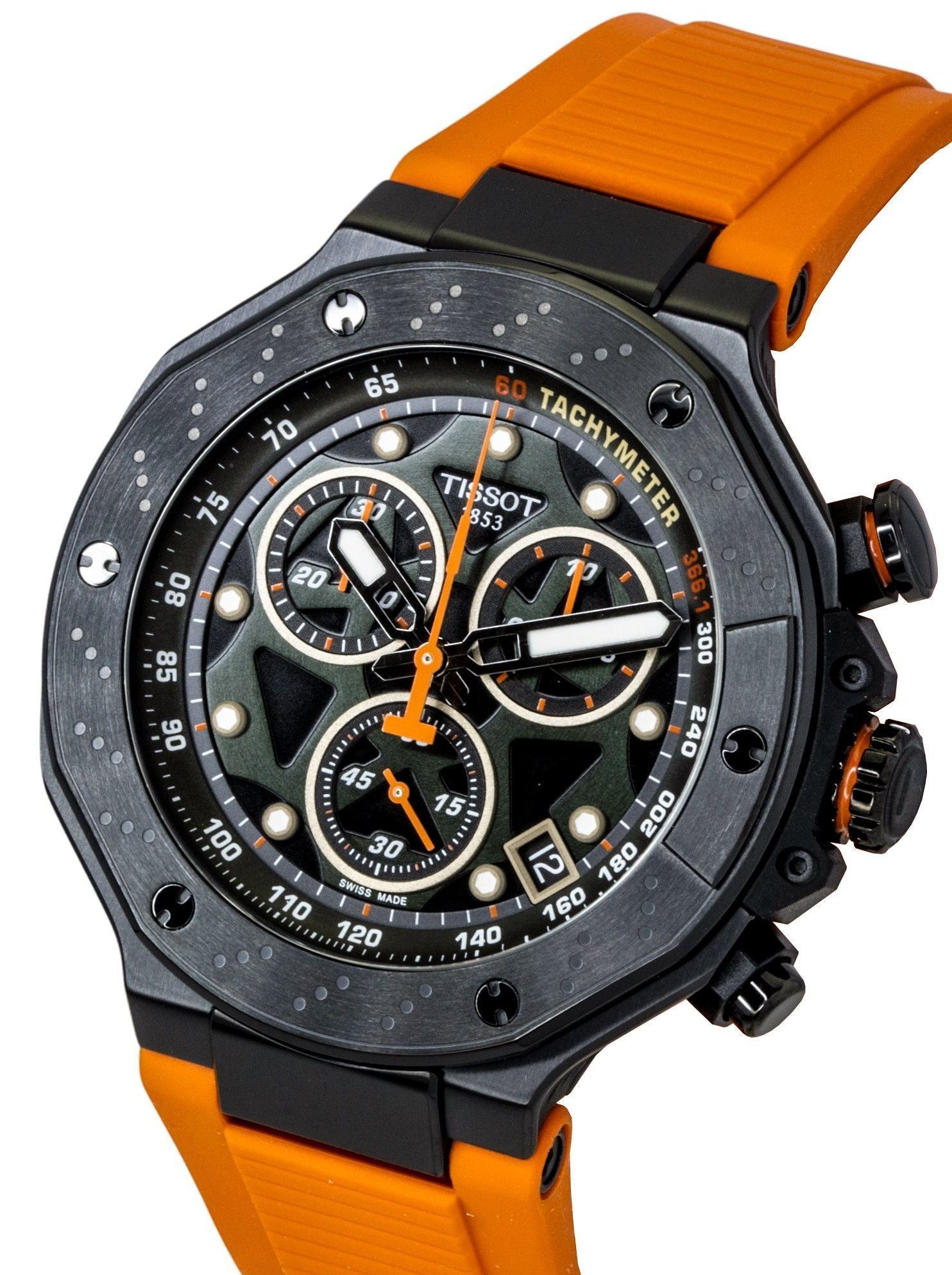 Tissot T-Race Chronograph Synthetic Strap Black Dial Quartz T141.417.37.051.02 100M Men's Watch
