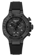 Tissot T-Race Chronograph Silicone Strap Black Dial Quartz T141.817.37.051.00 100M Men's Watch