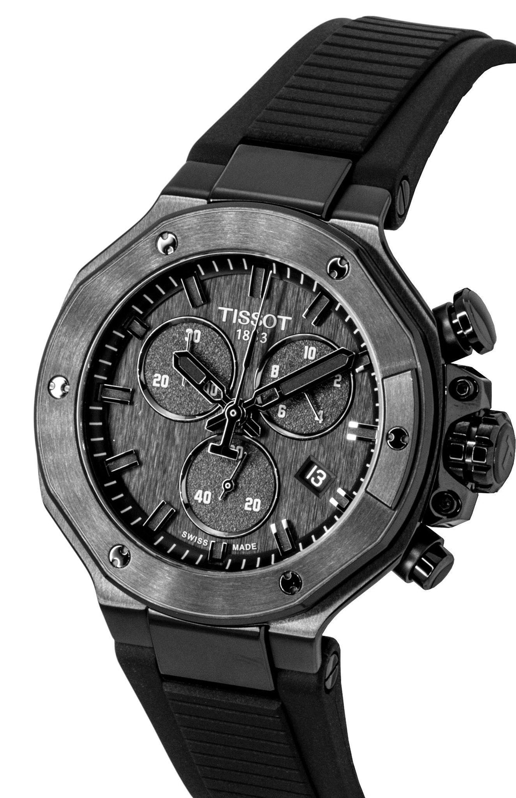 Tissot T-Race Chronograph Silicone Strap Black Dial Quartz T141.817.37.051.00 100M Men's Watch
