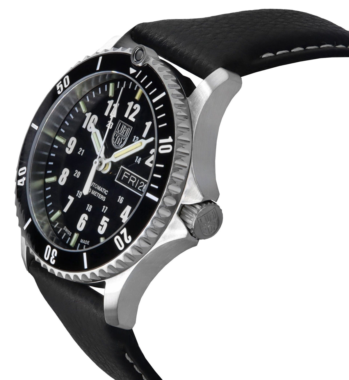 Luminox Sport Timer Leather Strap Blue Dial Automatic Diver's XS.0921 200M Men's Watch
